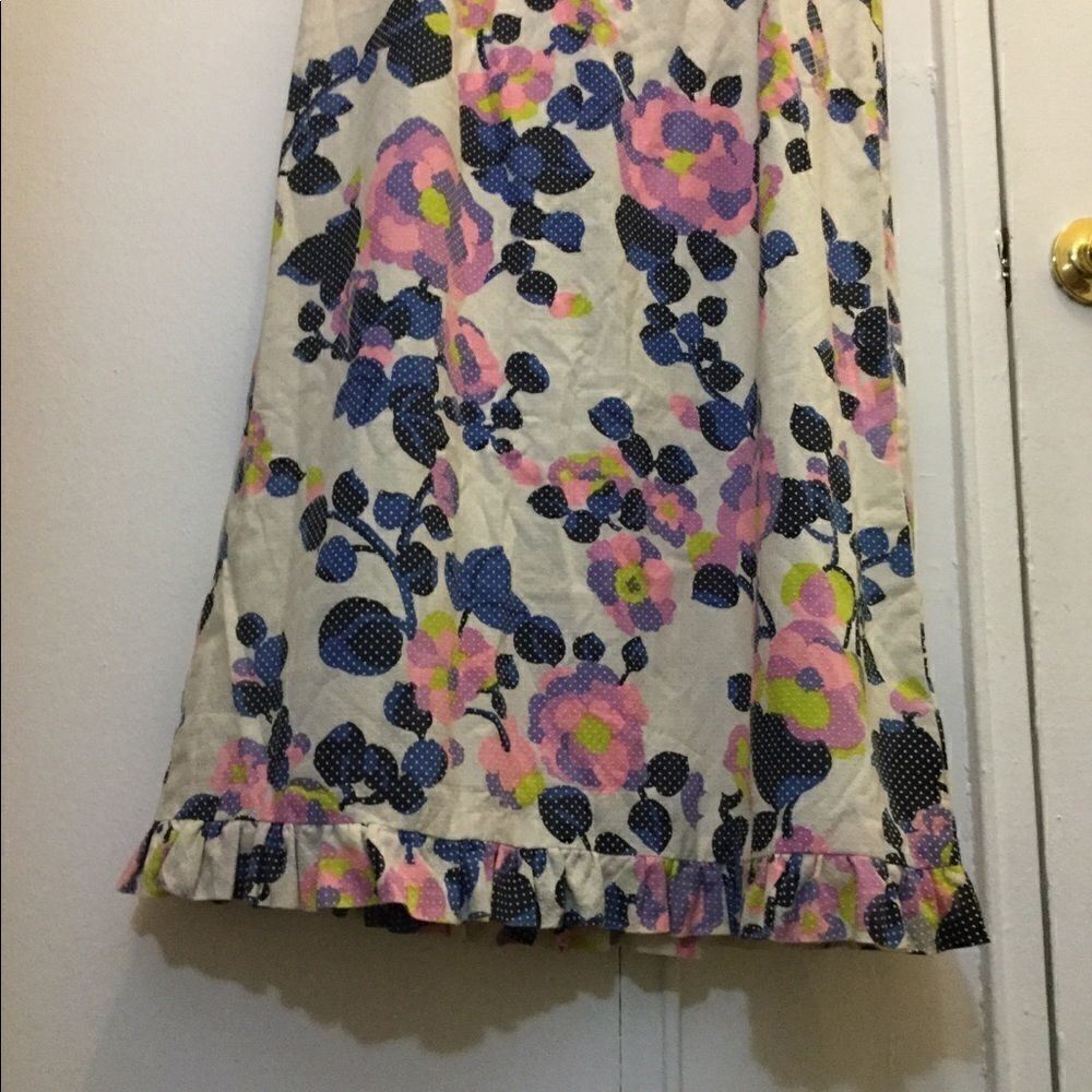Vintage floral sun prairie dress maxi ruffles S/M - Picture 5 of 8